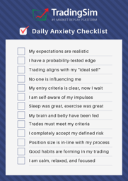 TradingSim Daily Anxiety Checklist