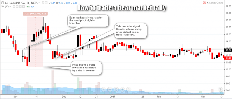 Example - How to trade a bear market rally