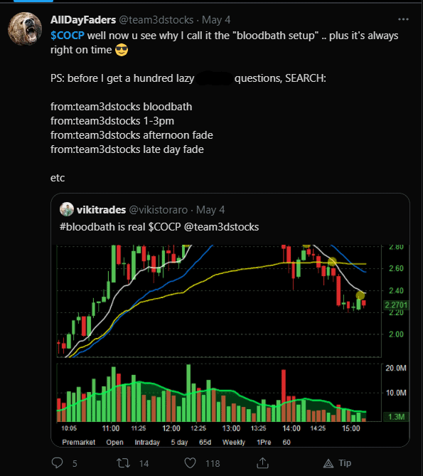 COCP kill candle tweet