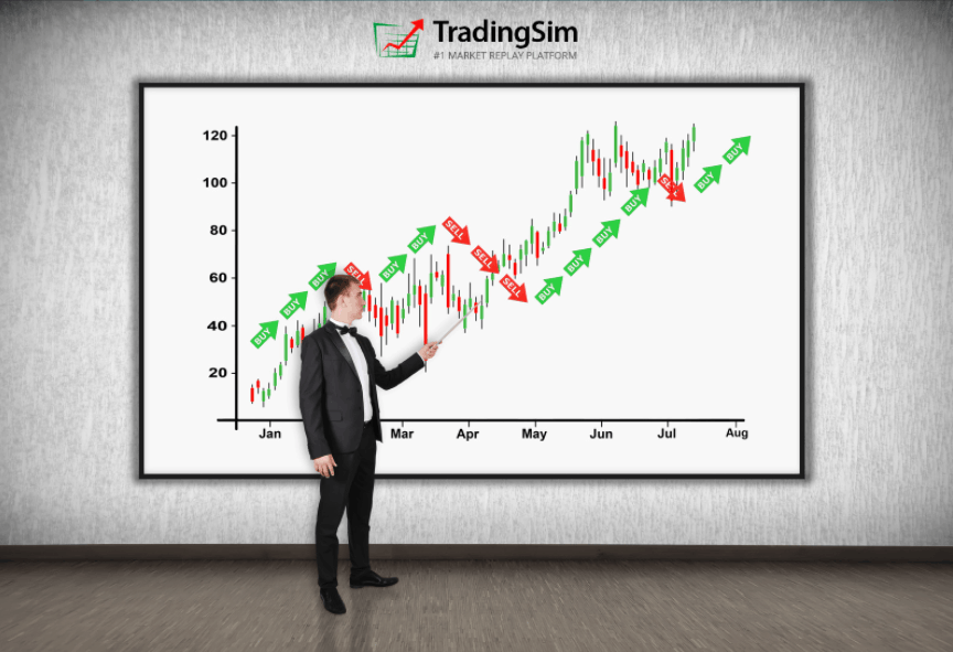 man pointing out averaging down