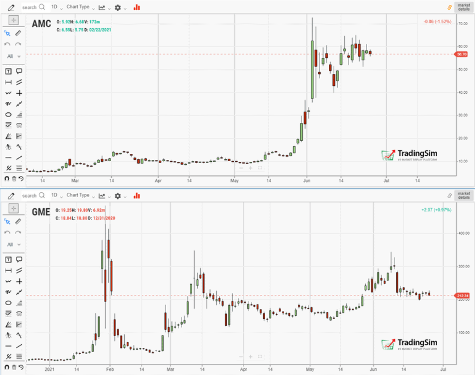 AMC and GME volatility