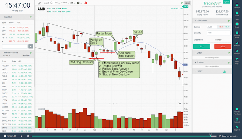 AMD Secondary Red Dog Reversal Opportunity