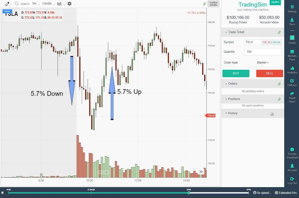 TSLA Intraday Swing