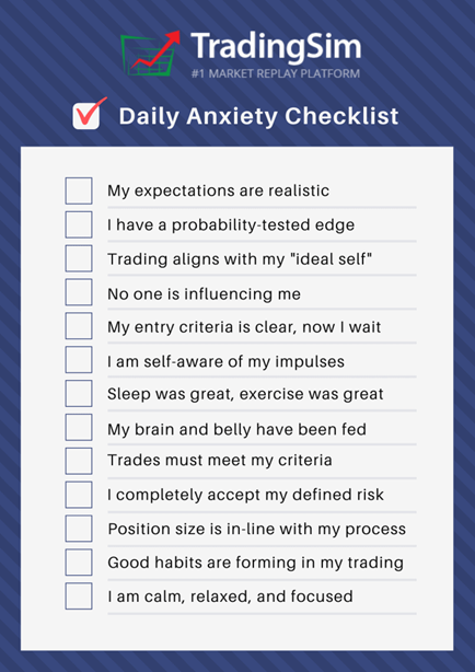daily anxiety checklist TradingSim