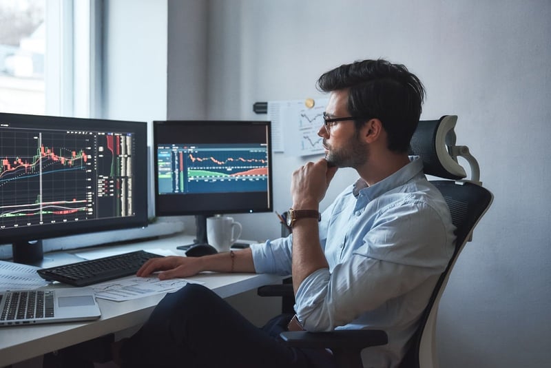 trading monitors view | TradingSim