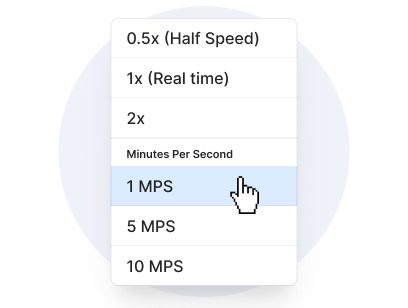 Replay speed and jump controls